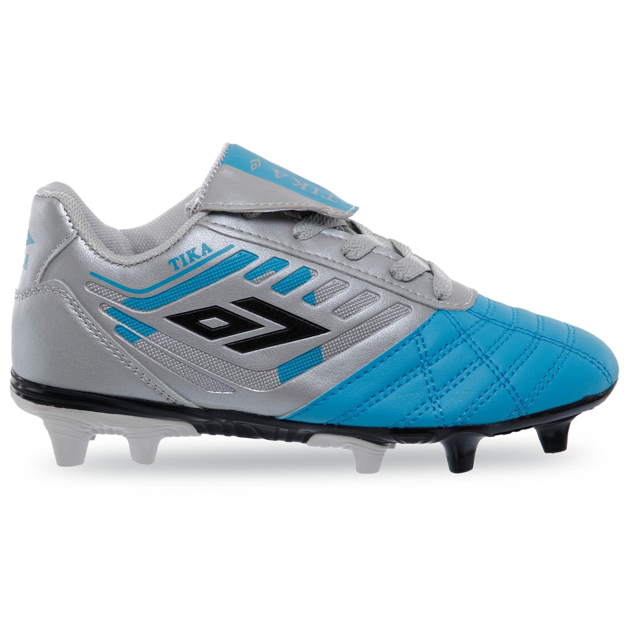 Бутсы футбольные детские TIKA 2004-31-36 р. 33 Голубой/Серебряный (DR012003)