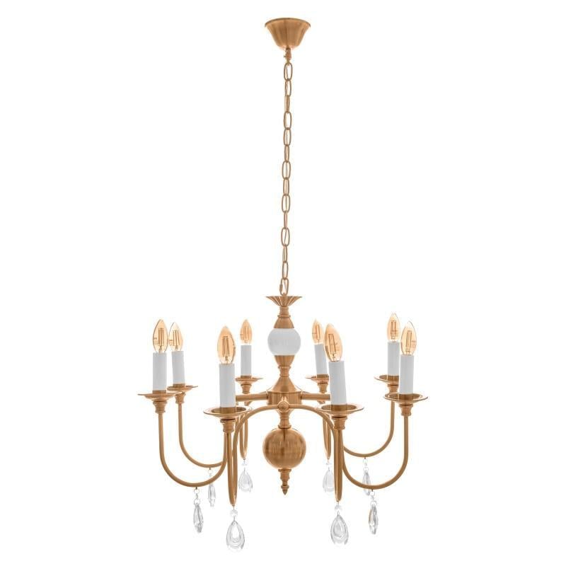 Люстра подвесная свеча классическая Brille BCL-671S/8 E14