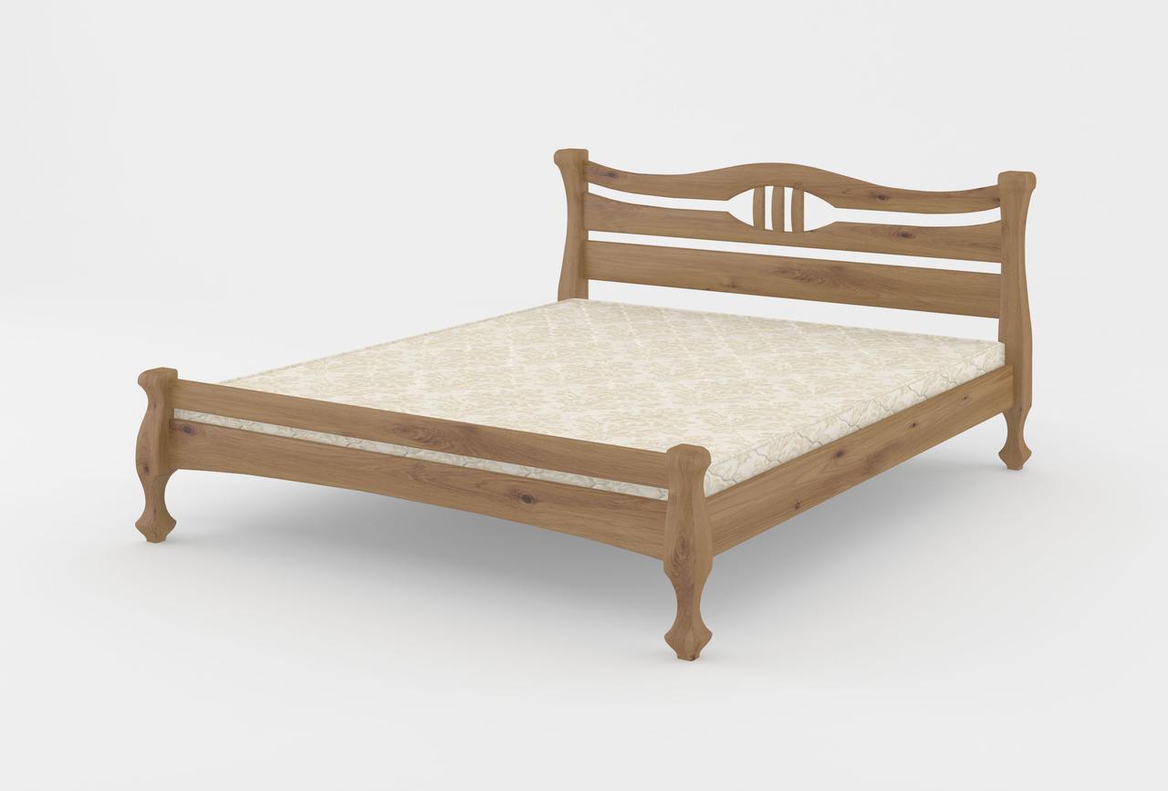 Кровать двуспальная MebiGrand Даллас 160х190 см Орех светлый (DMBG-1799)