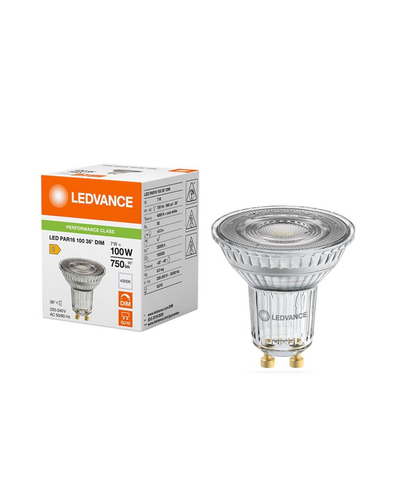Світлодіодна лампочка Ledvance 4099854234965 LED PAR16 DIM GU10 1x7W 4000K 750Lm - фото 2 Світлодіодна лампочка Ledvance 4099854234965 LED PAR16 DIM GU10 1x7W 4000K 750Lm - фото 2