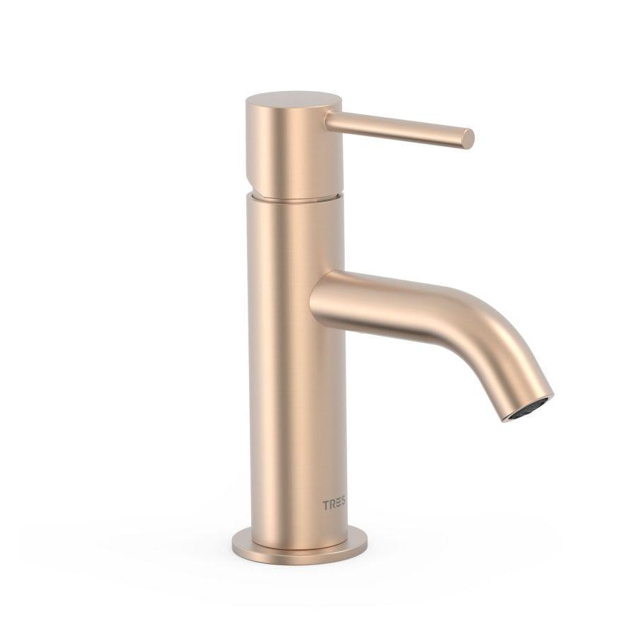 Смеситель для умывальника Tres Study Exclusive 24К Розовое золото матовый (26290301OPM)
