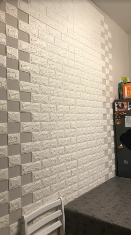 3D-панель самоклеящиеся для стен Sticker Wall шумоизоляционные гипоалергенные сертифицированные кирпич 700x770x5 мм 5 шт. Белый - фото 9