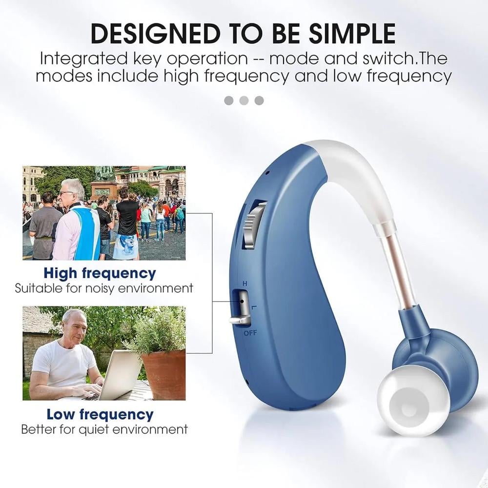 Слуховой аппарат Britzgo Digital Hearing Amplifier перезаряжаемый усилитель звука заушной Синий - фото 8 Слуховой аппарат Britzgo Digital Hearing Amplifier перезаряжаемый усилитель звука заушной Синий - фото 8