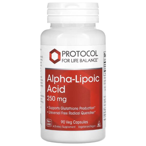 Альфа-липоевая кислота Protocol for Life Balance Alpha Lipoic Acid 250 мг 90 вег. капс. (000023151) Альфа-липоевая кислота Protocol for Life Balance Alpha Lipoic Acid 250 мг 90 вег. капс. (000023151)