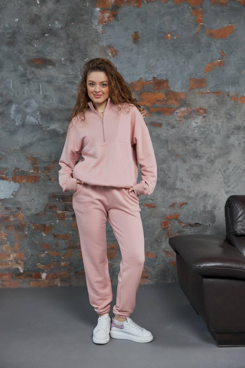Костюм спортивный женский М148.3 3-х нитка XL Пудровый (172-1-63)