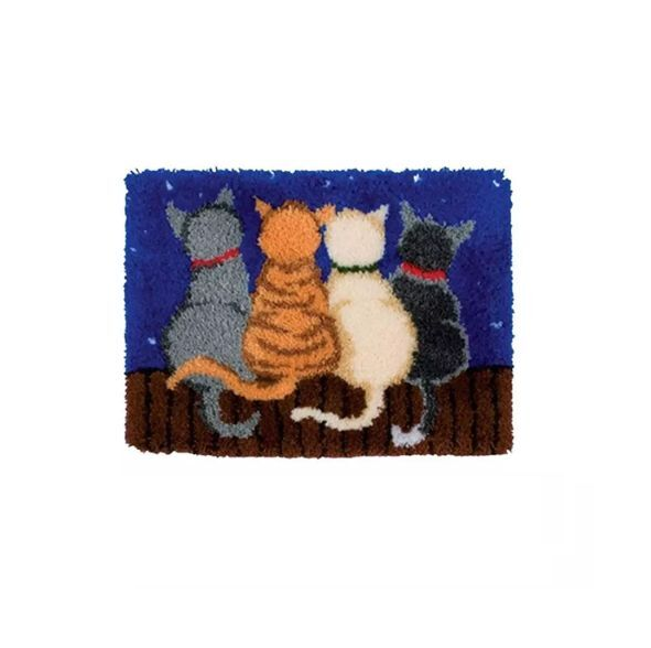 Набор для изготовления ковра Коты 52х38 см (C00727)