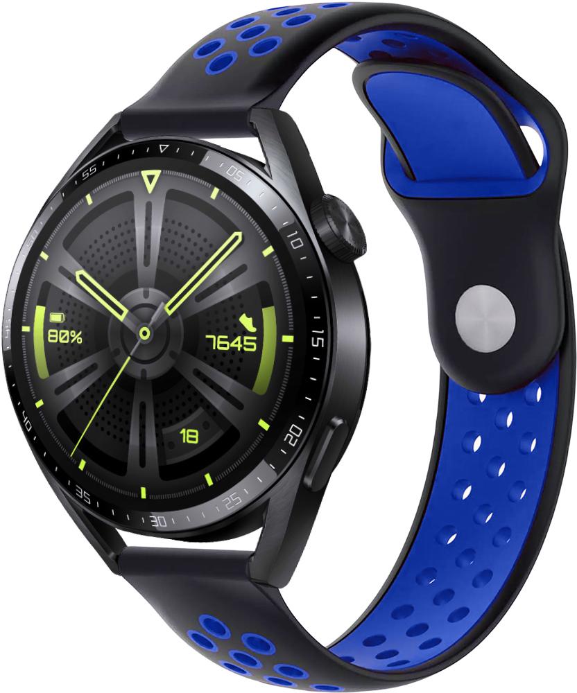 Ремешок Sport для Huawei Watch GT3 46 мм Black/Blue (26157-43)