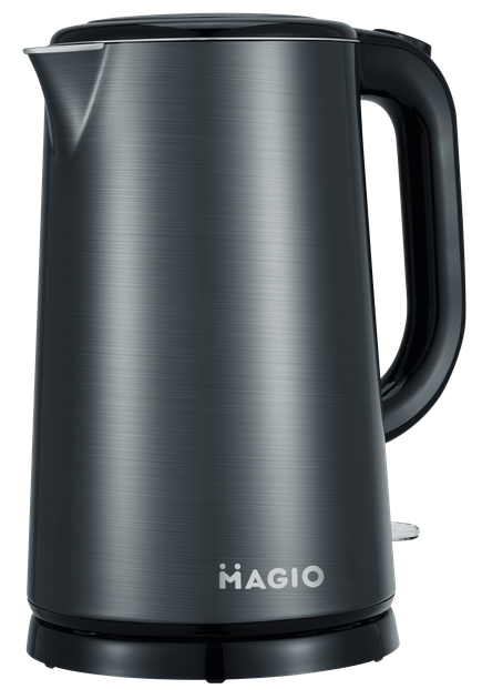 Електрочайник дисковий MAGIO MG-492 з захистом від перегріву Чорний (GR-05296)