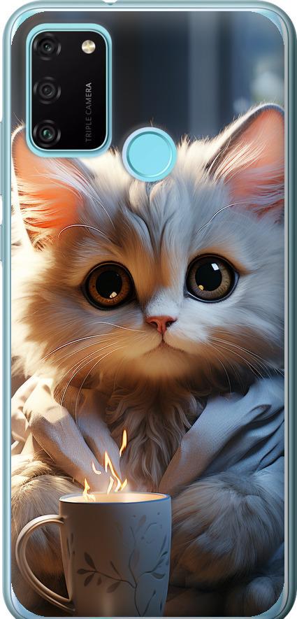 Чехол на Huawei Honor 9A White cat (5646u-1900-42517)