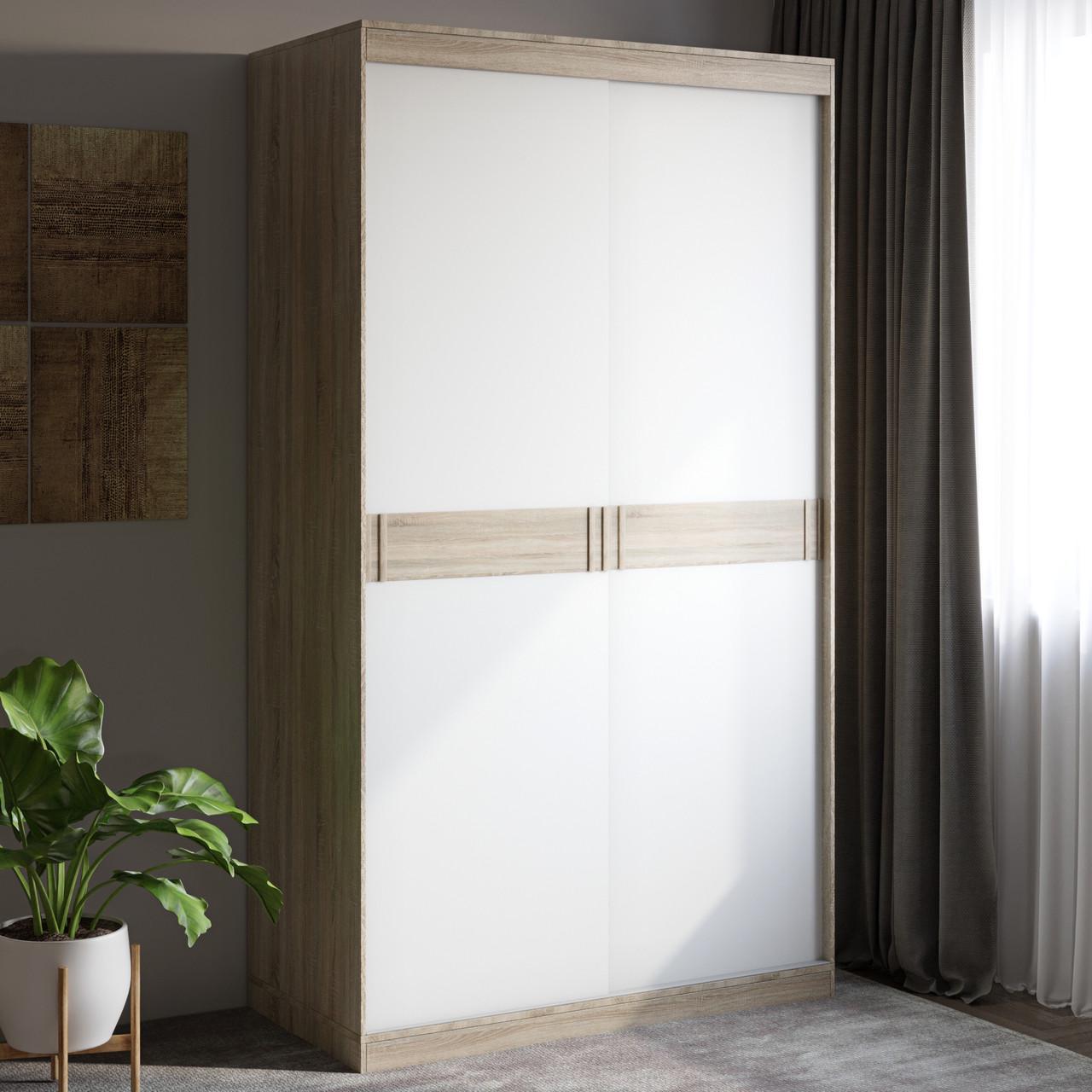 Шкаф-купе Эверест Соната 1200 двухдверный 120х60х217 см Дуб Сонома/Белый (DTM-2392)