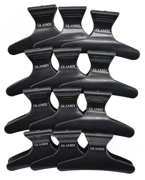 Набір шпильок для волосся Glamot Claw Clips 12 шт. Чорний (25055289)
