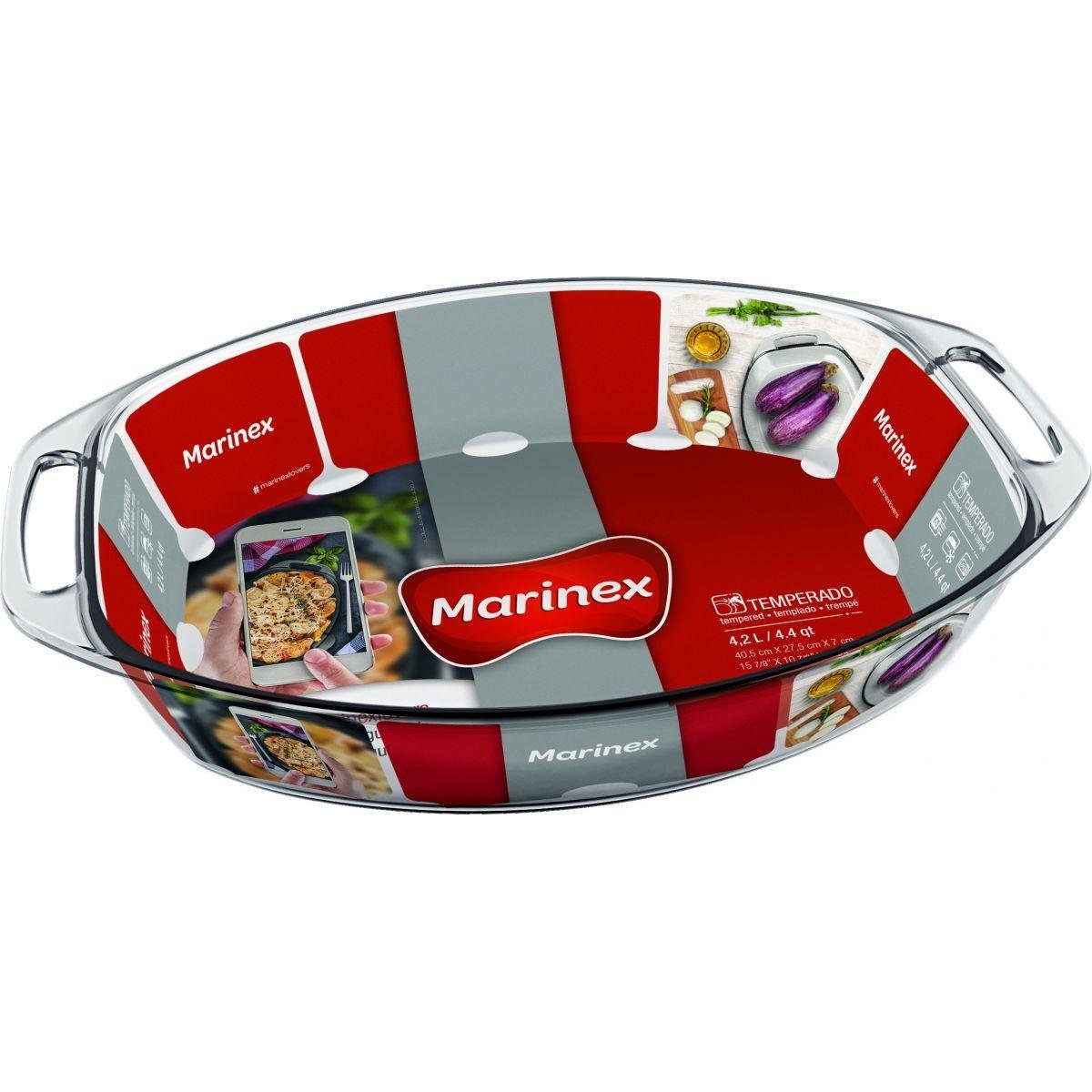 Форма овальна 6663 з ручками скляна 3,2 л (23702403)