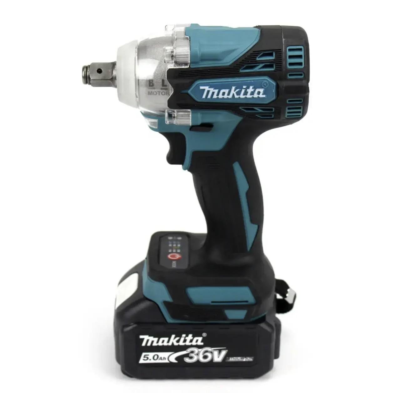 Набор инструментов Makita 36V Гайковерт DTW301/Болгарка DGA504 2в1 с аккумулятором Черный - фото 5 Набор инструментов Makita 36V Гайковерт DTW301/Болгарка DGA504 2в1 с аккумулятором Черный - фото 5