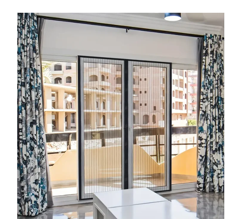 Сетка штора на магнитах Magic Mesh Москитная сетка 210х100 см Черный