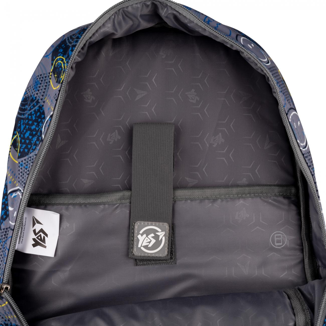 Школьный рюкзак YES TS-43 Smiley World с ортопедической спинкой (559540) - фото 3