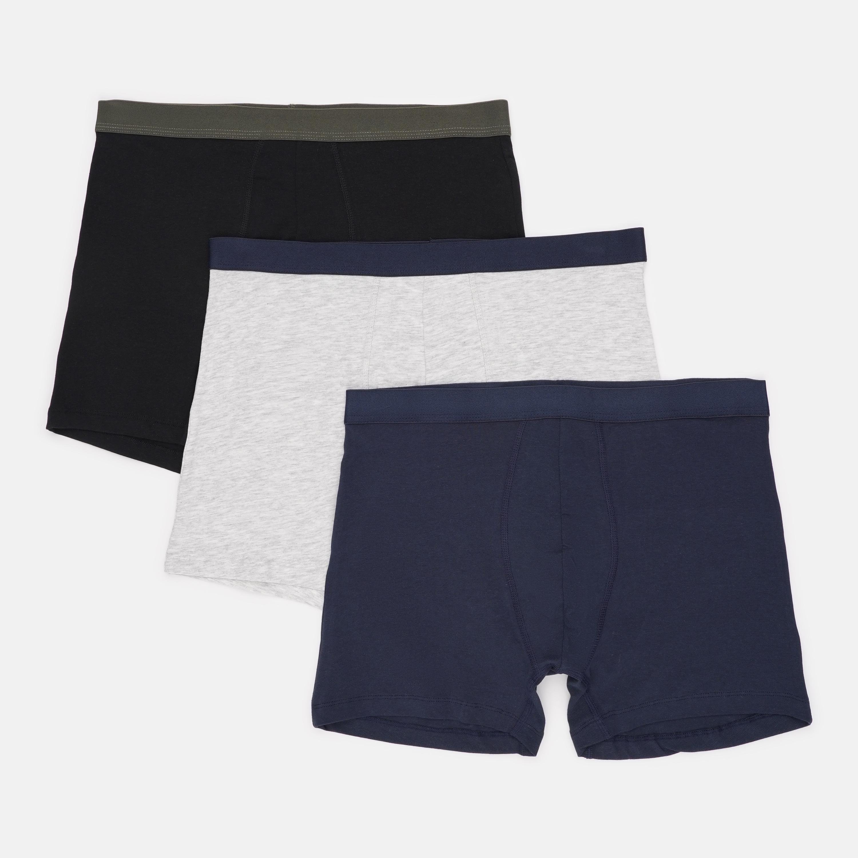 Труси Basic Collection 3 шт. L Сірий/Синій/Чорний (14380903468)