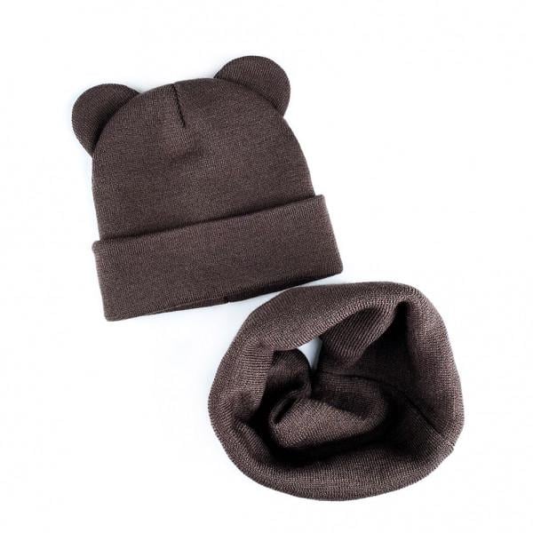 Шапка с хомутом детская Luxyart р. 48-56 2-14 лет Кофейный (TL-3641)