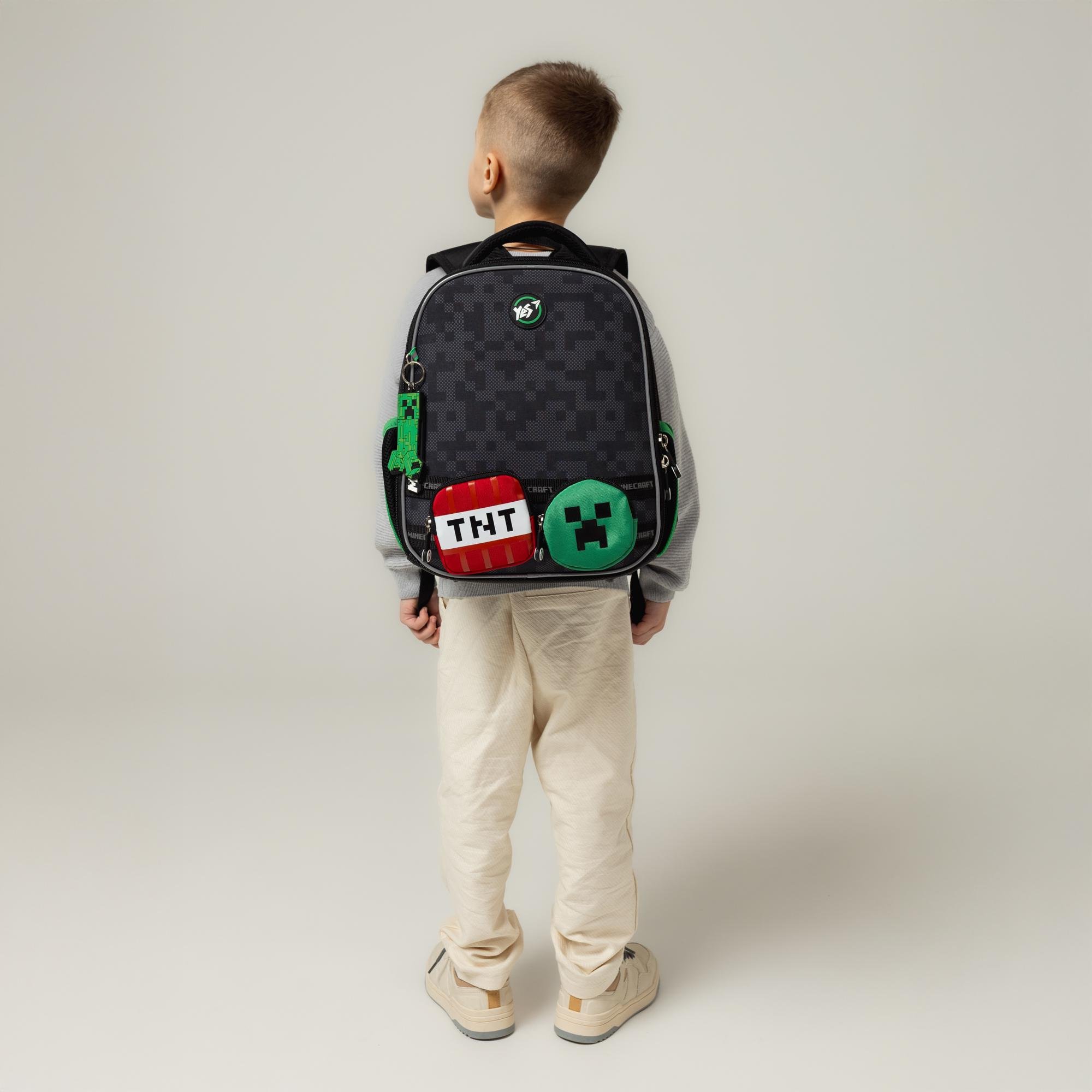 Школьный рюкзак каркасный YES Minecraft World H-100 (559860) - фото 25 Школьный рюкзак каркасный YES Minecraft World H-100 (559860) - фото 25