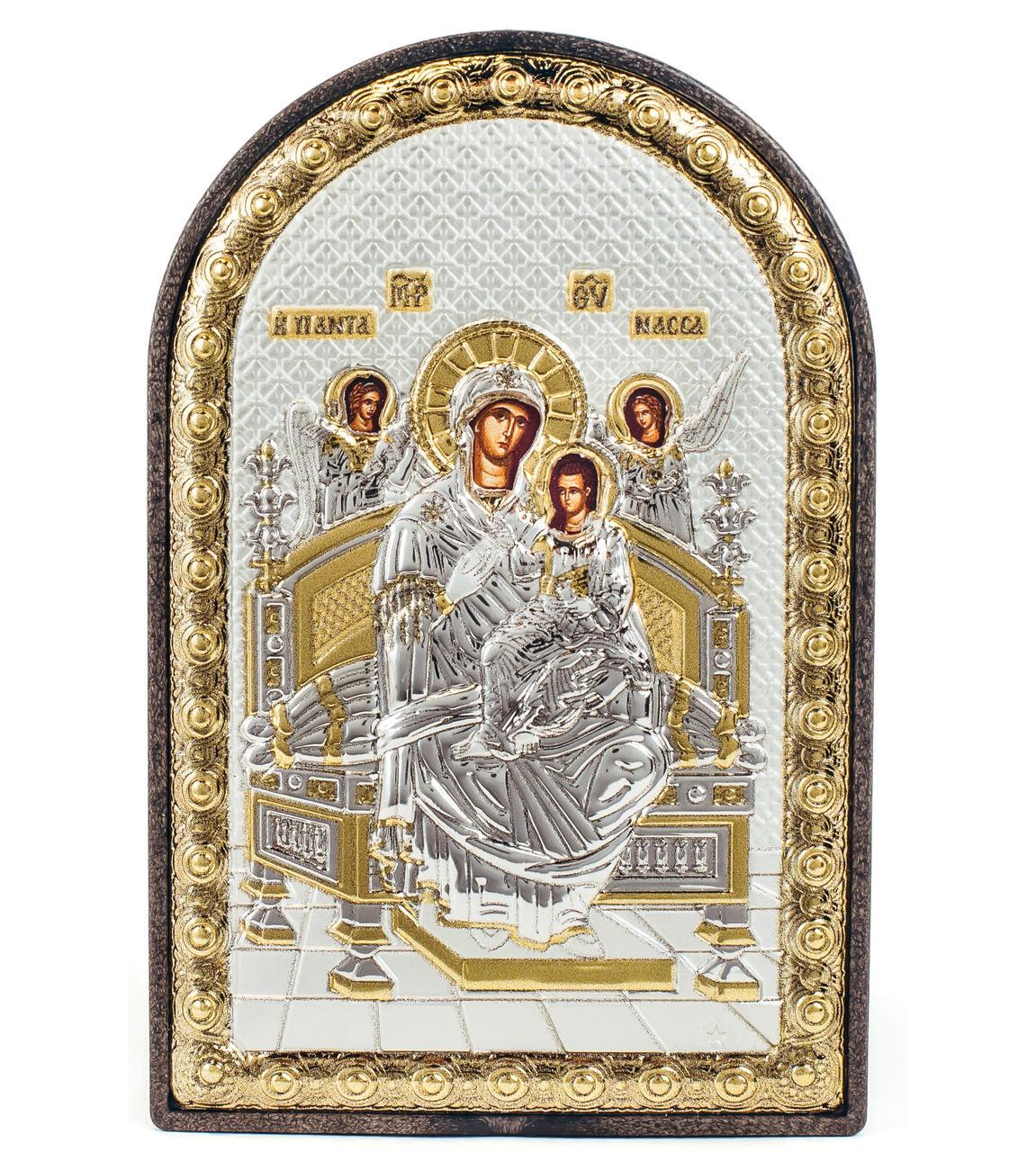 Ікона Всецариця Небесна арочної форми на пластиковій основі 10х14 см