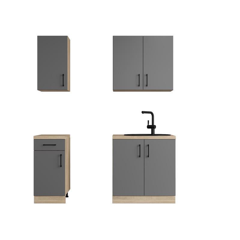 Кухня модульная Еверест Оптима №1 1,8 м Графит (DTM-5693) - фото 2 Кухня модульная Еверест Оптима №1 1,8 м Графит (DTM-5693) - фото 2