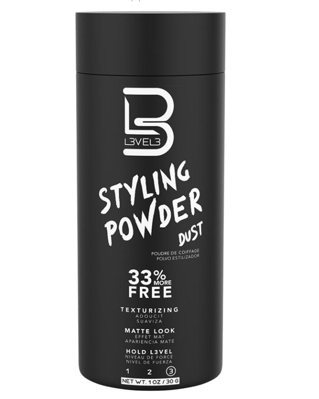Пудра для укладки волос Level3 с матовым эффектом для объема и текстуры 30 г Черный (54786)