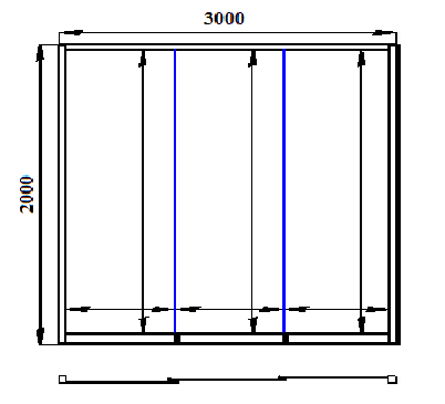 Розсувна система Смарт безрамна 3000x2000 мм (1011) - фото 3