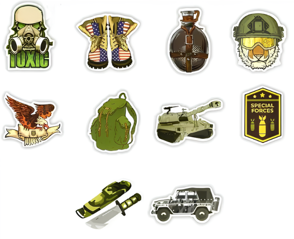 Набор наклеек Армия для гаджета/телефона 10 шт. (10104)