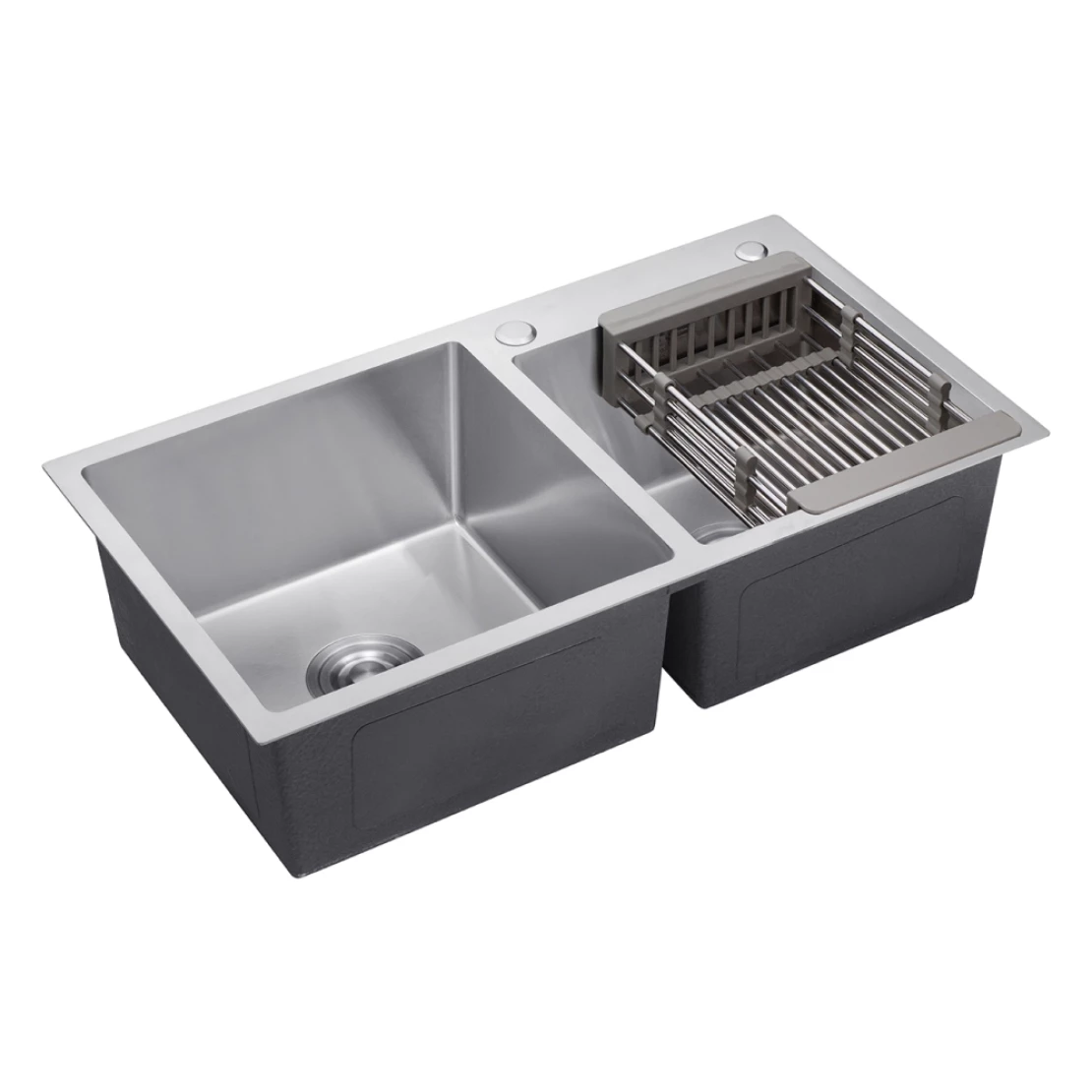 Мийка для кухні Kroner KRP Gebürstet 7843ZHM 3/1 мм з нержавіючої сталі (CV022805) - фото 4