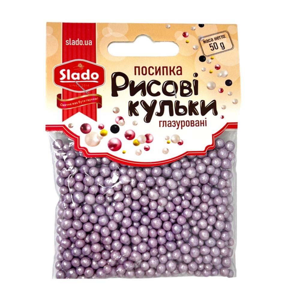 Посыпка кондитерская рисовая Slado 50 г Лавандовый (2105642795)
