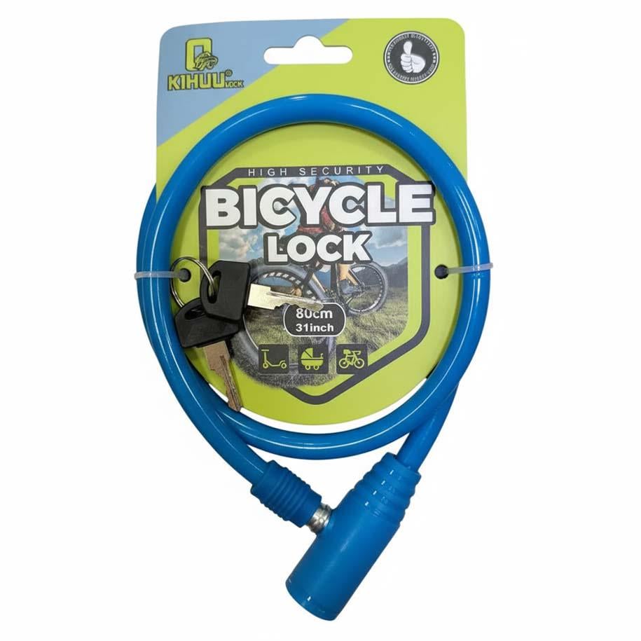 Велосипедный замок KIHUU LOCK 8121 тросовый с двумя ключами 0,8x80 см Blue (640091) Велосипедный замок KIHUU LOCK 8121 тросовый с двумя ключами 0,8x80 см Blue (640091)