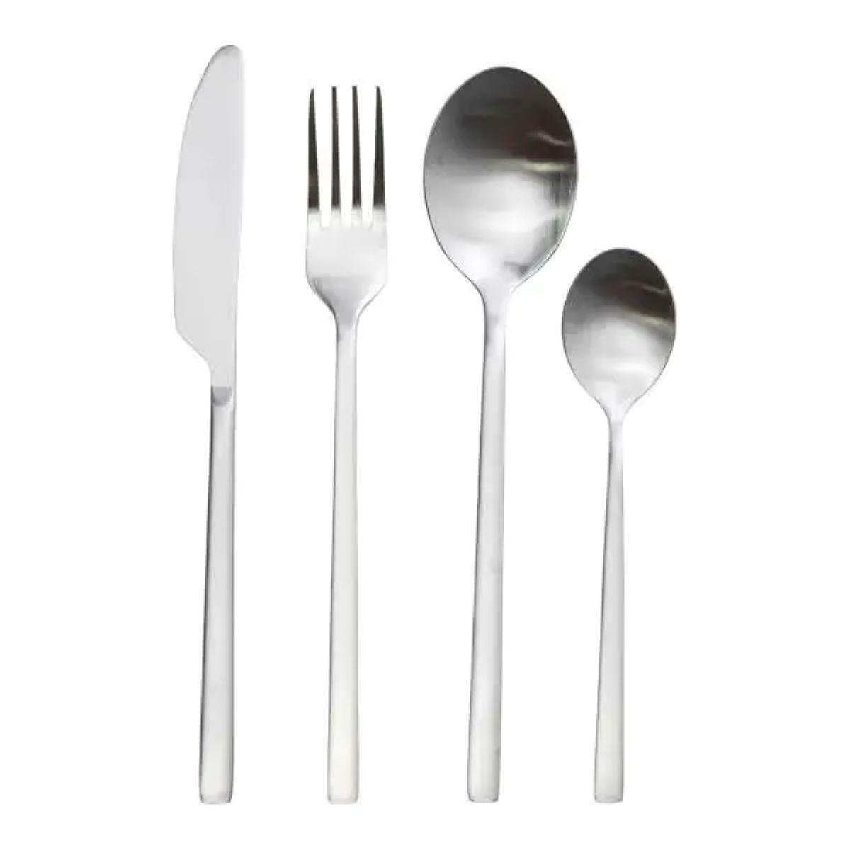 Набор столовых приборов на 6 персон 24 пр. Серебристый - фото 2