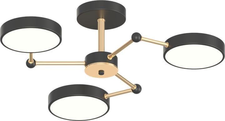 LED-люстра потолочная Valeso 3000/4200/6000К IP20 XI3331-3 54W Черный/Золотой (28688339)