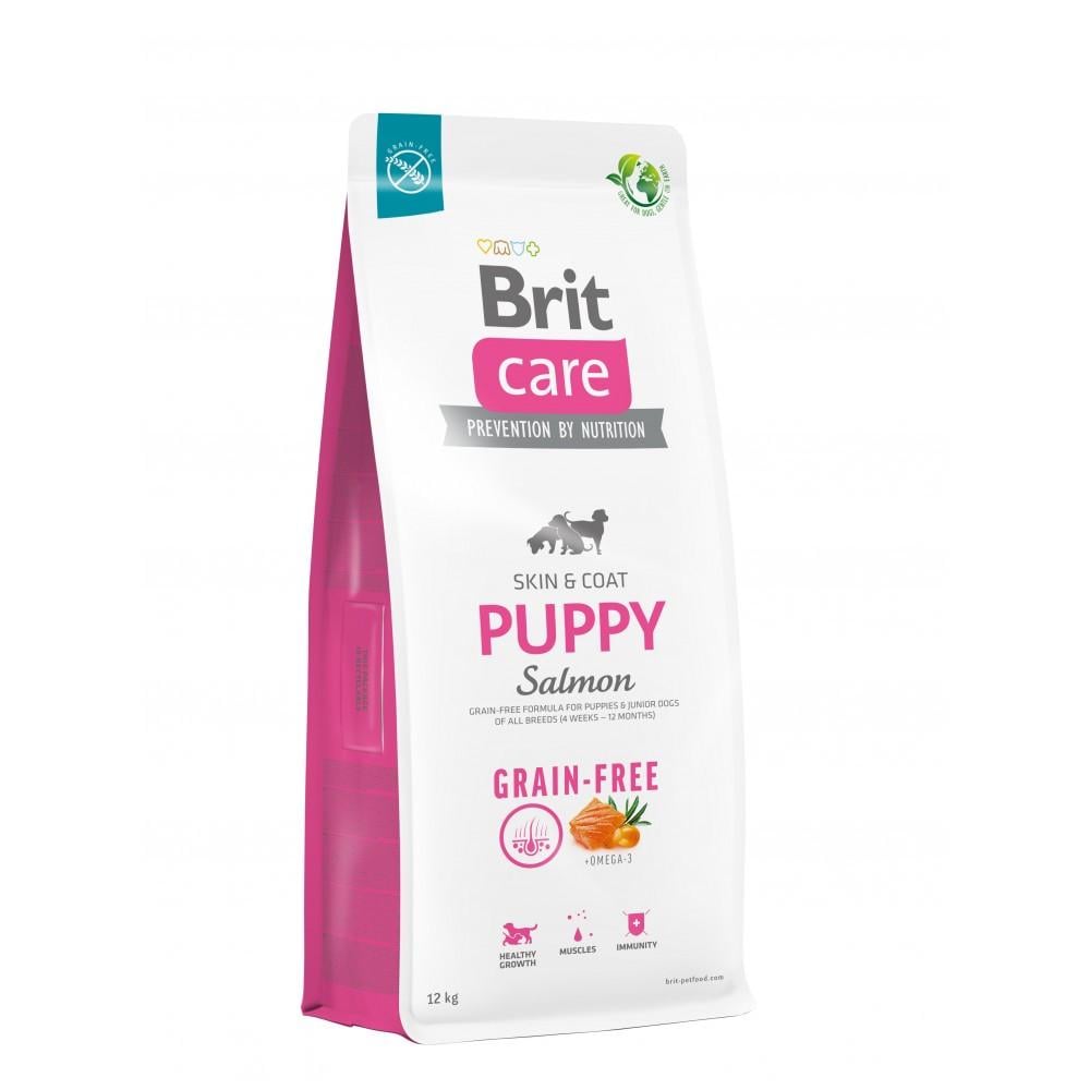 Корм сухий Brit CARE Dog Grain-free Puppy для цуценят беззерновий з лососем 12 кг (8595602558803)