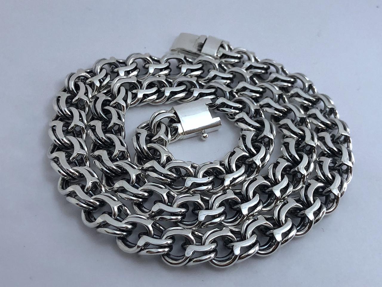 Цепочка серебряная мужская Казацкий бисмарк 70 см