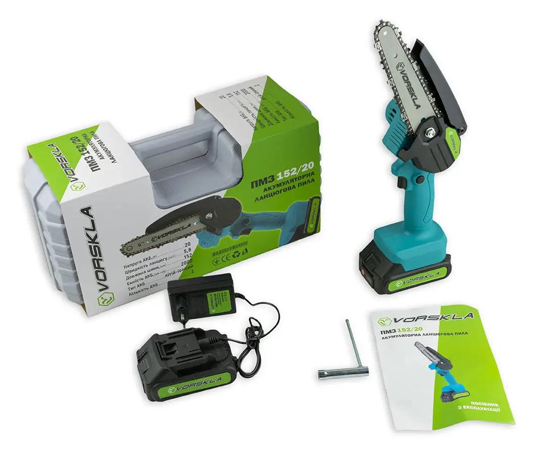 Ланцюгова пила акумуляторна VORSKLA ПМЗ 152/20 (0401013) - фото 2