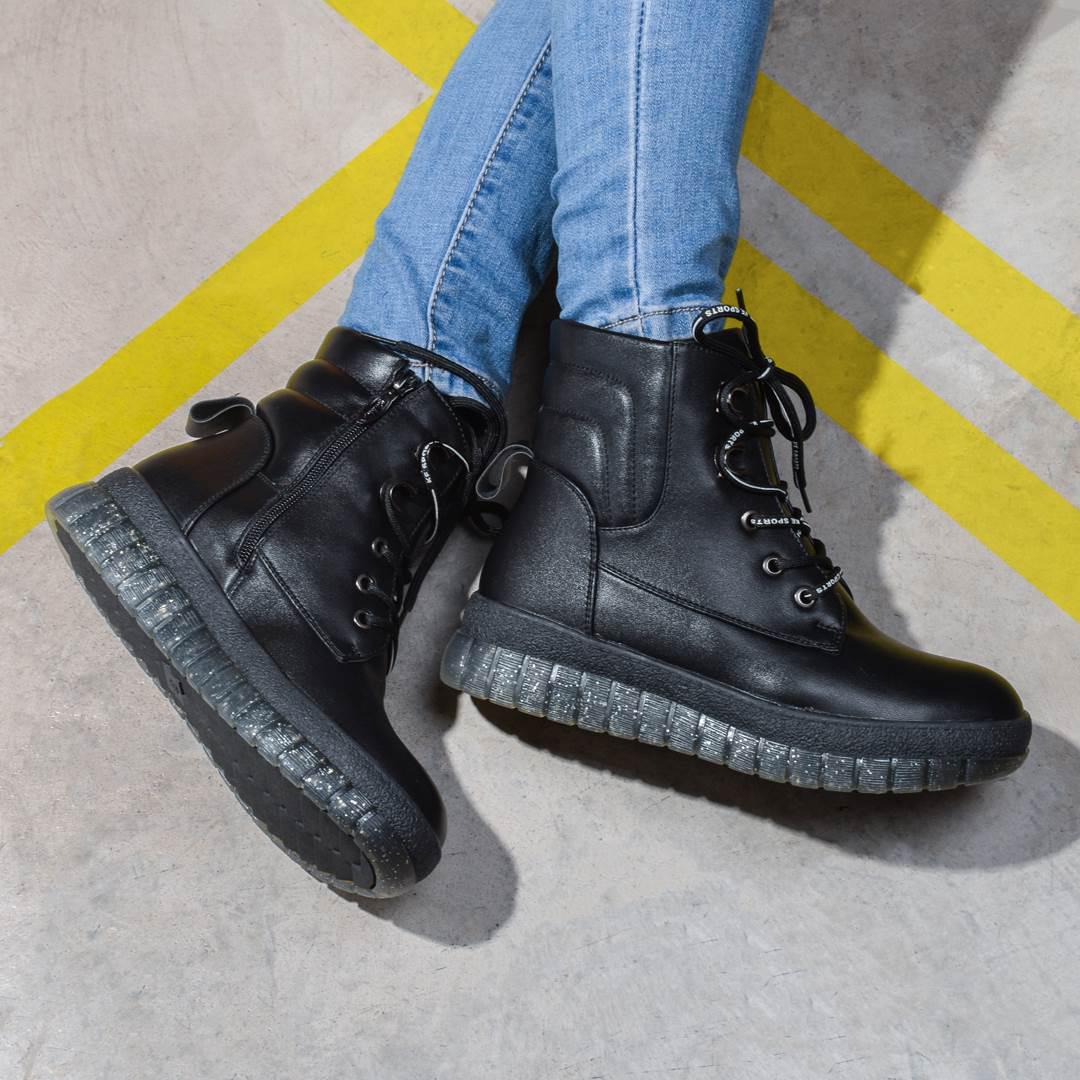 Ботинки женские зимние на толстой подошве 324645 р. 37 23,5 см