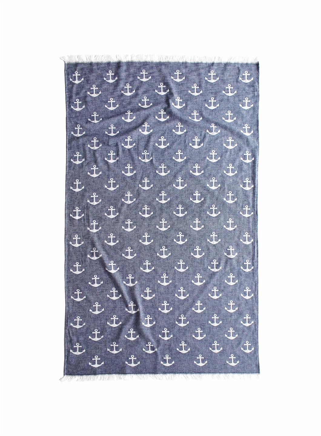 Рушник Lotus Home Pestemal Anchor 90х160 см Navy - фото 4