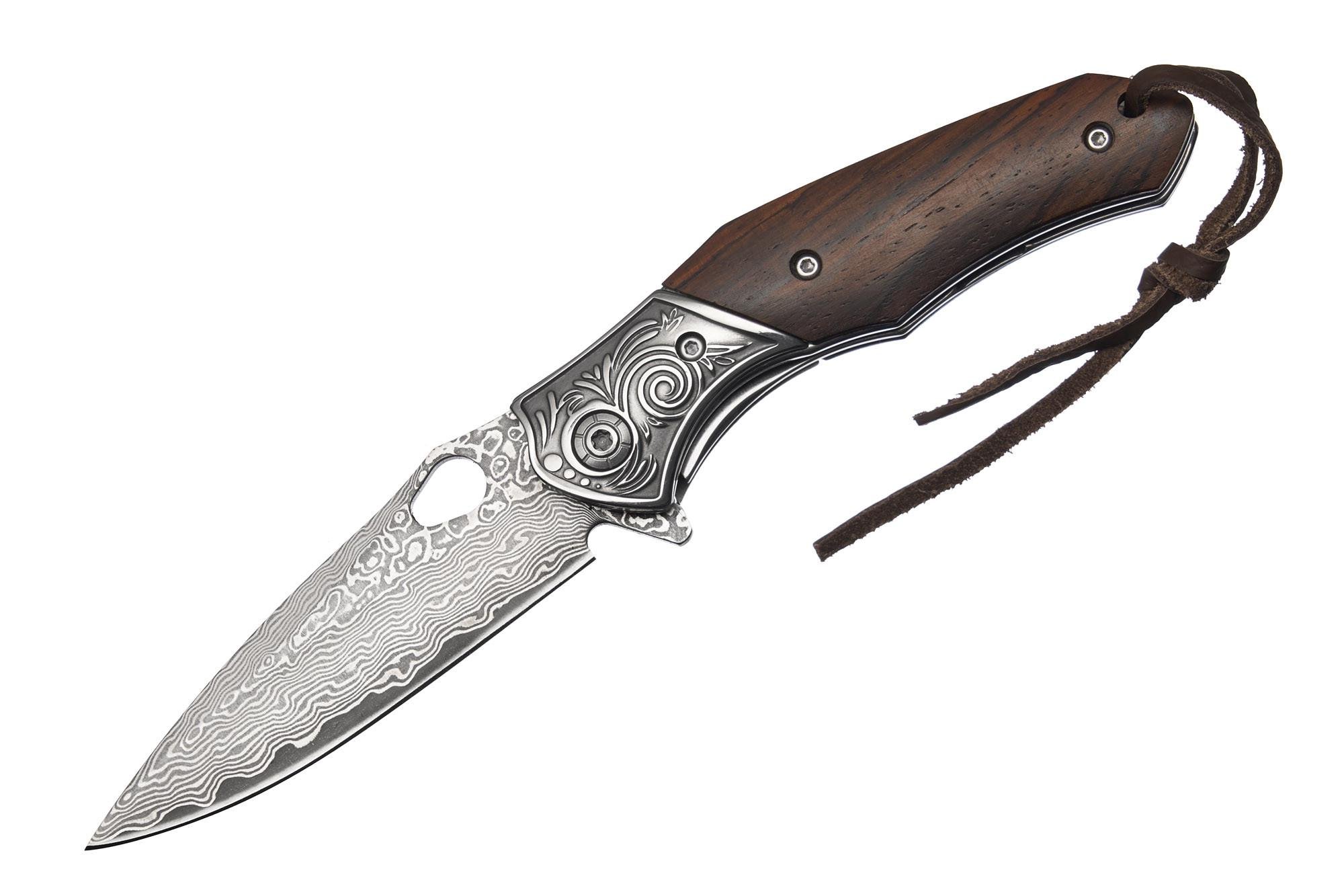 Нож складной Grand Way WK 11012 из дамасской стали