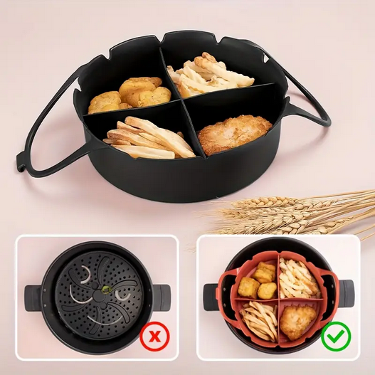 Форма силиконовая вкладыш раздельна для аэрогрилей и аэрофритюрниц Черный (HH-4 ) - фото 5 Форма силиконовая вкладыш раздельна для аэрогрилей и аэрофритюрниц Черный (HH-4 ) - фото 5