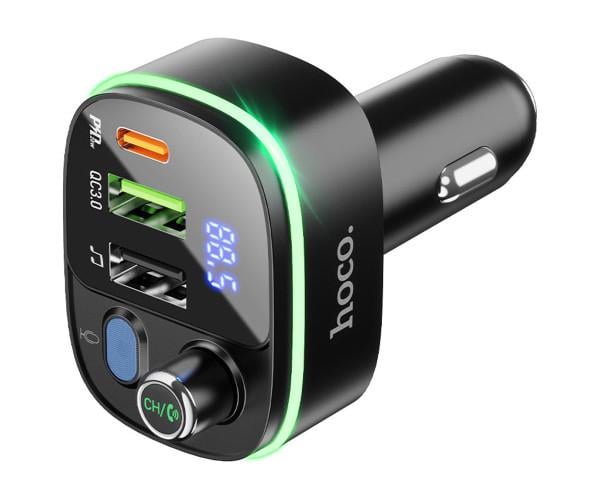 Модулятор FM автомобільний Hoco E62 QC3.0 18W PD20W Led Black - фото 6