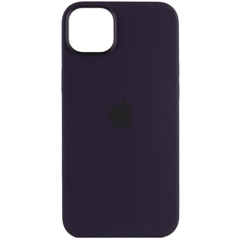 Противоударный чехол Silicone case AAA full with Magsafe для Apple iPhone 14 Pro 6.1" Фиолетовый/Elderberry
