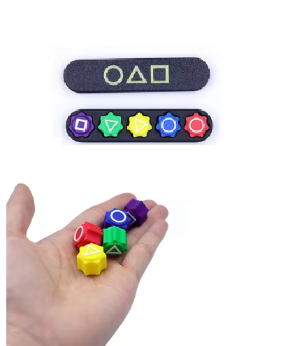 Настольная игра Гонги Игра в кальмара кубики Gonggi в кейсе - фото 3