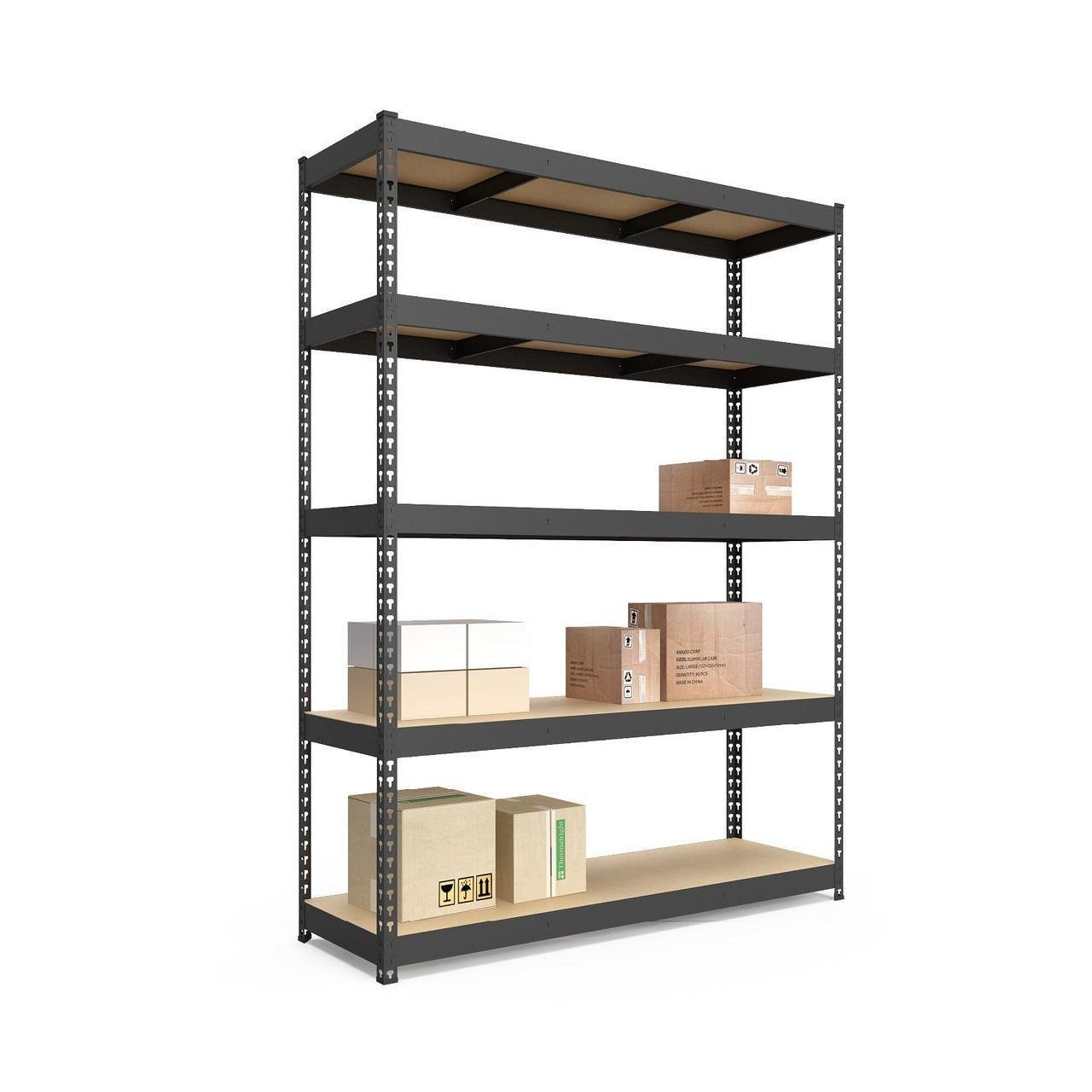 Стелаж Меткас Титан КД 300 кг/полицю 5 полиць ДСП металевий 2160x1200x500 мм (2640911508) - фото 5 Стелаж Меткас Титан КД 300 кг/полицю 5 полиць ДСП металевий 2160x1200x500 мм (2640911508) - фото 5