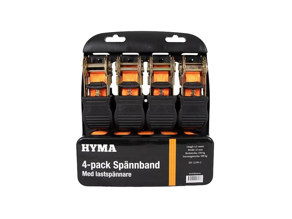 Затягувальні ремінці HYMA 250/500 кг 4,5 м 4 шт. багажна краватка (AN005497)