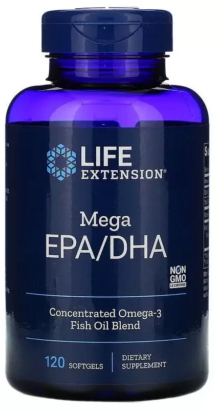 Рыбий жир Life Extension Omega Foundations Mega EPA/DHA 120 softgels