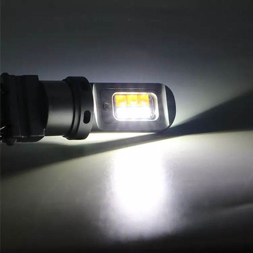 Автомобільна лампа Terra P27/7W 3157 W2,5x16q 3535x12SMD 12V Білий/Жовтий (1556480624) - фото 4