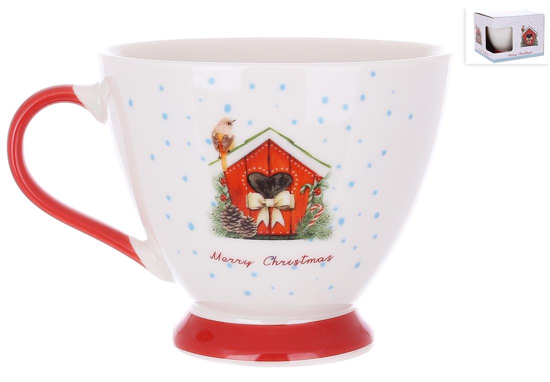 Кружка фарфоровая BonaDi Happy Holidays 390 мл в подарочной упаковке (311-115)