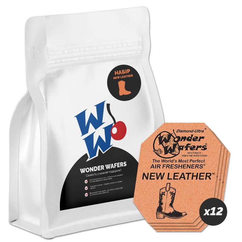 НаборАроматизаторов Wonder Wafers 12 шт. 65x50 мм New Leather