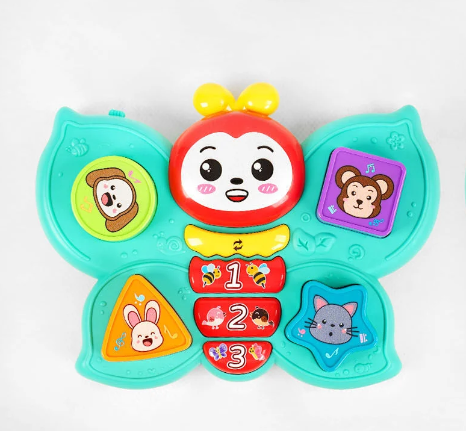 Піаніно Метелик TK-07955 TK Group озвучування українською мовою сортер/казки/вірші/ноти/цифри/підсвічування в коробці