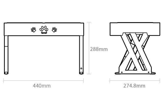 Миска двойная для собак ELS PET 2х1,3 л на подставке с регулируемой высотой Черный (1576021997) - фото 10 Миска двойная для собак ELS PET 2х1,3 л на подставке с регулируемой высотой Черный (1576021997) - фото 10